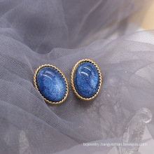Shangjie OEM joyas Fashion Jewelry Earrings Vintage Stud Earrings Oval Pearl Earrings for Women